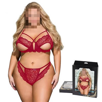 Hollow Out Dantèl fanm anfòm toutbon lenjri soutyen ansanm